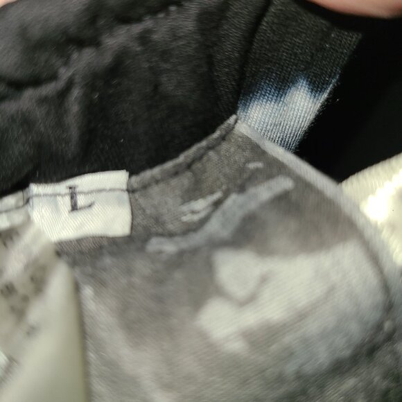 Young Fabulous & Broke Maxi Dress Women L Boho Chic Tie Dye Black & White Halter - Picture 10 of 10